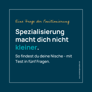 Marketingkomplizen Blogbeitrag zu spitzer Positionierung von KMU